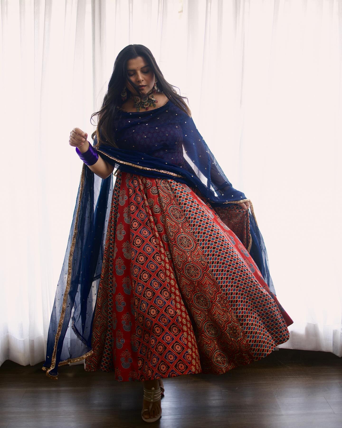 Radhika Bhardwaj Ajrakh Anarkali Set