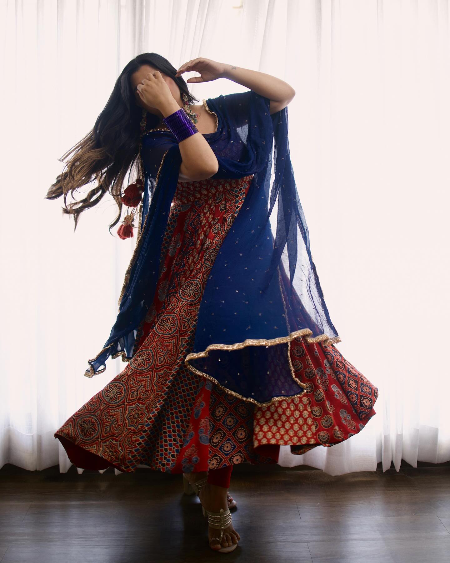 Radhika Bhardwaj Ajrakh Anarkali Set