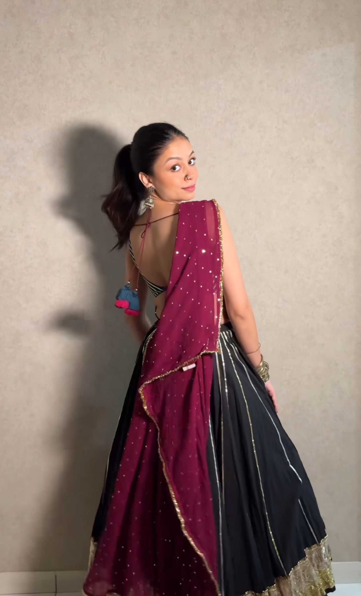 Pranali Mistry Black Lehenga Set