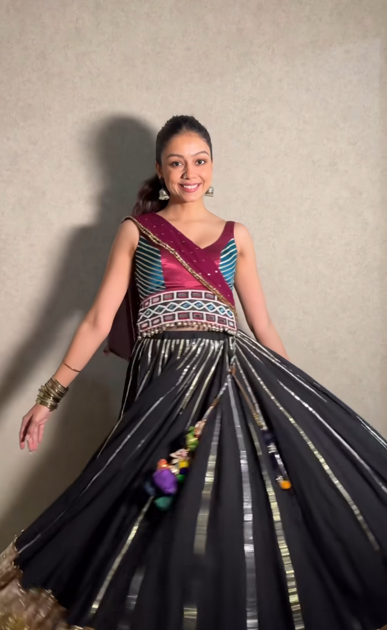 Pranali Mistry Black Lehenga Set