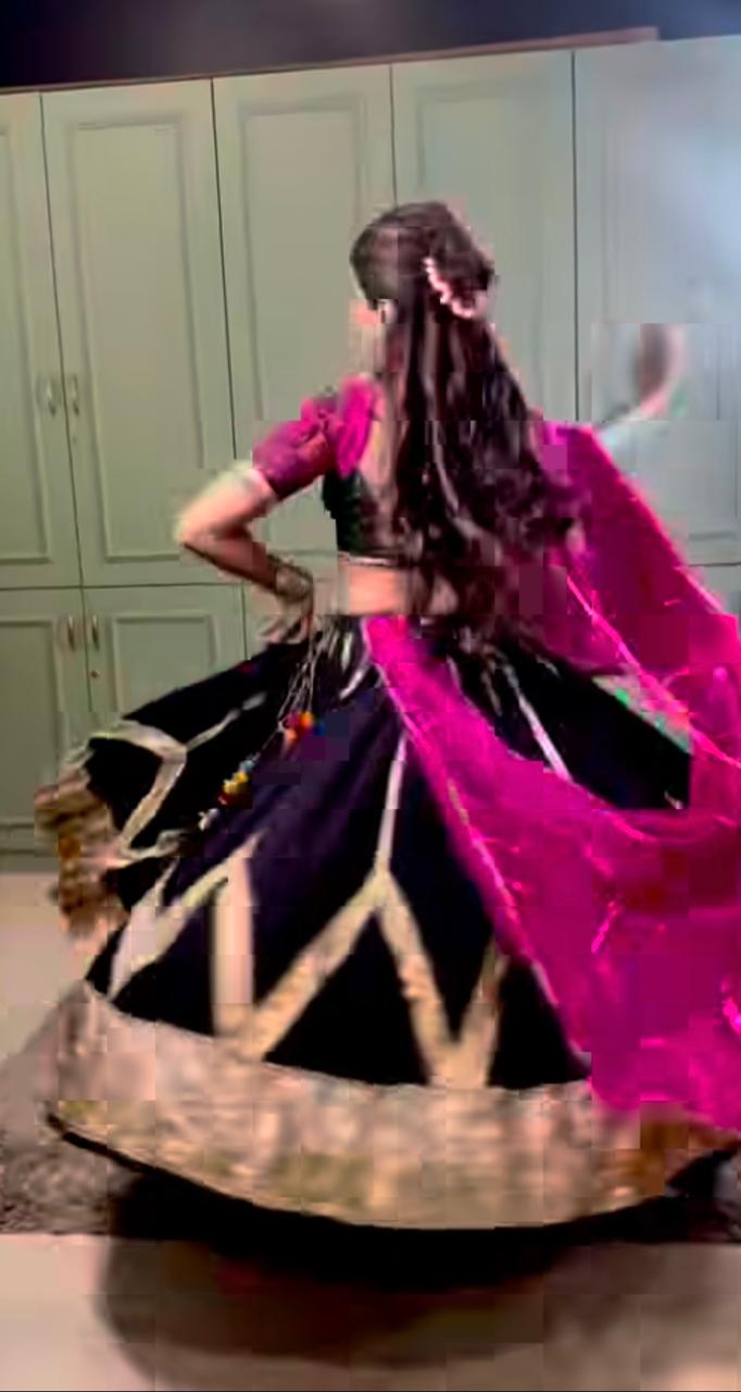 Virali Black Lehenga set