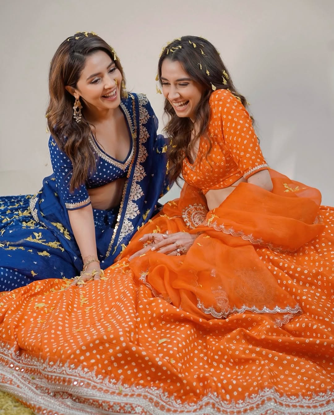 Isha Multani Orange Lehenga Set