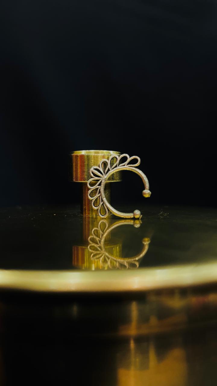 Oxidised Nose Pin - Anjanase