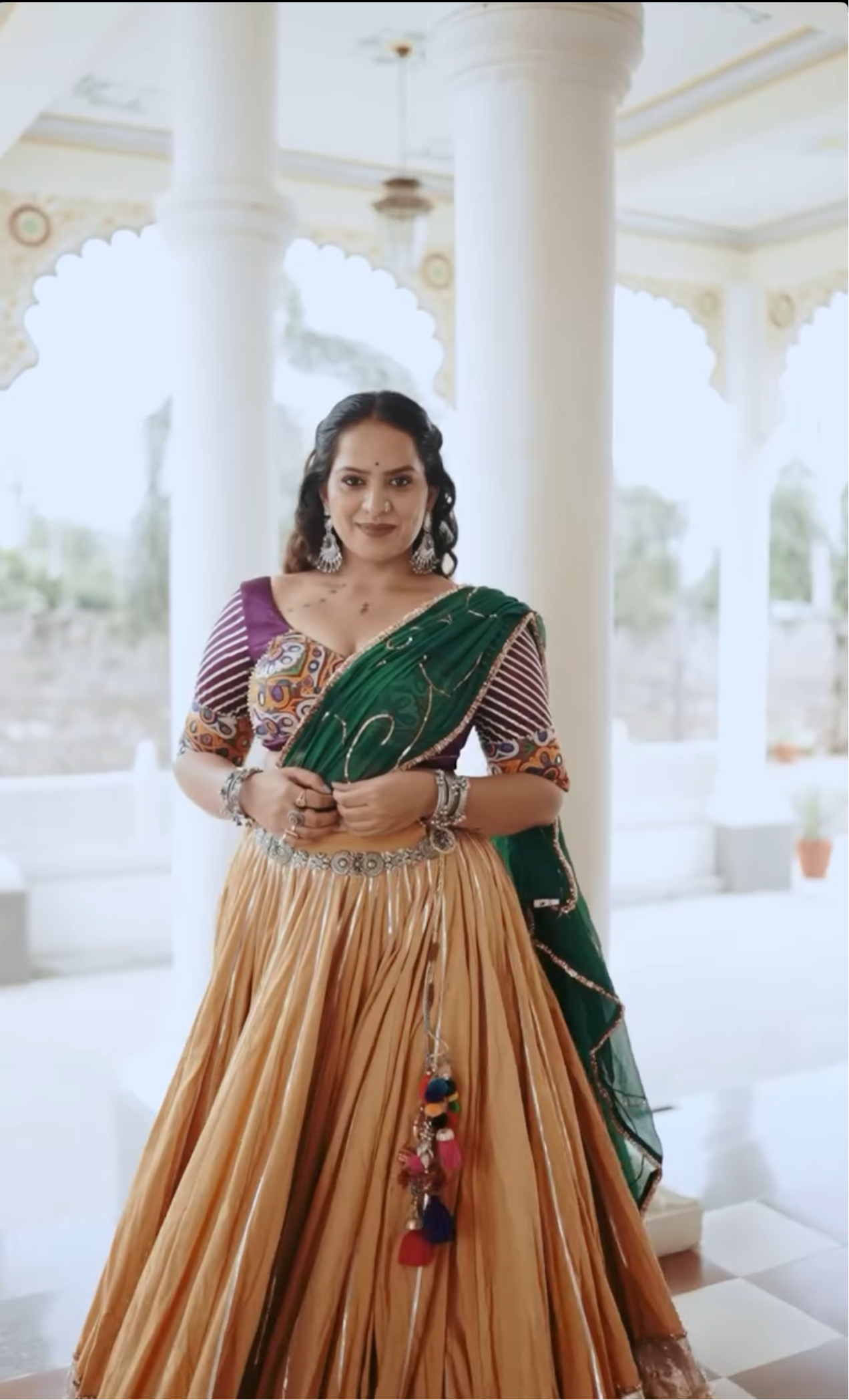 Abhinisha Yellow Cotton Lehenga Set