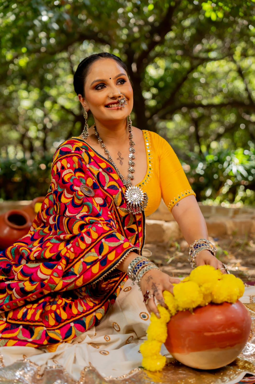 Navratri Yellow Blouse
