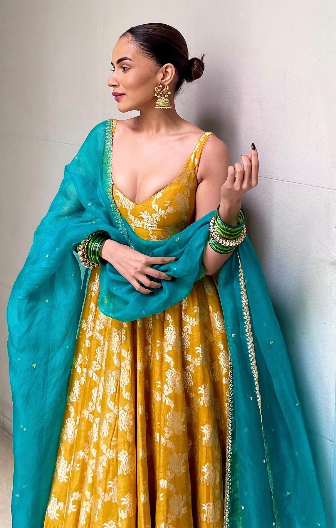 komal Pandey Anarkali Set