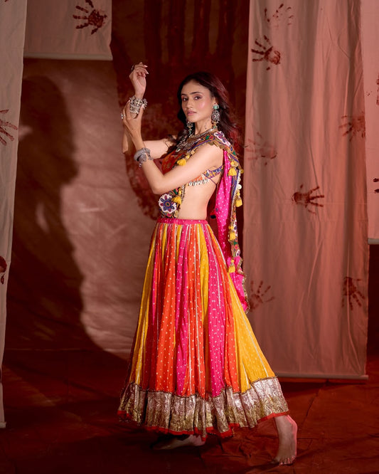 Janki Bandhani Lehenga Set