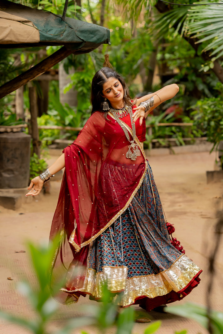 Modal Multikali Lehenga Set - Anjanase