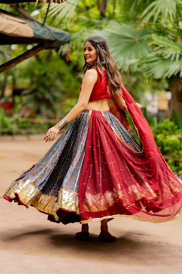 Modal Multikali Lehenga Set - Anjanase