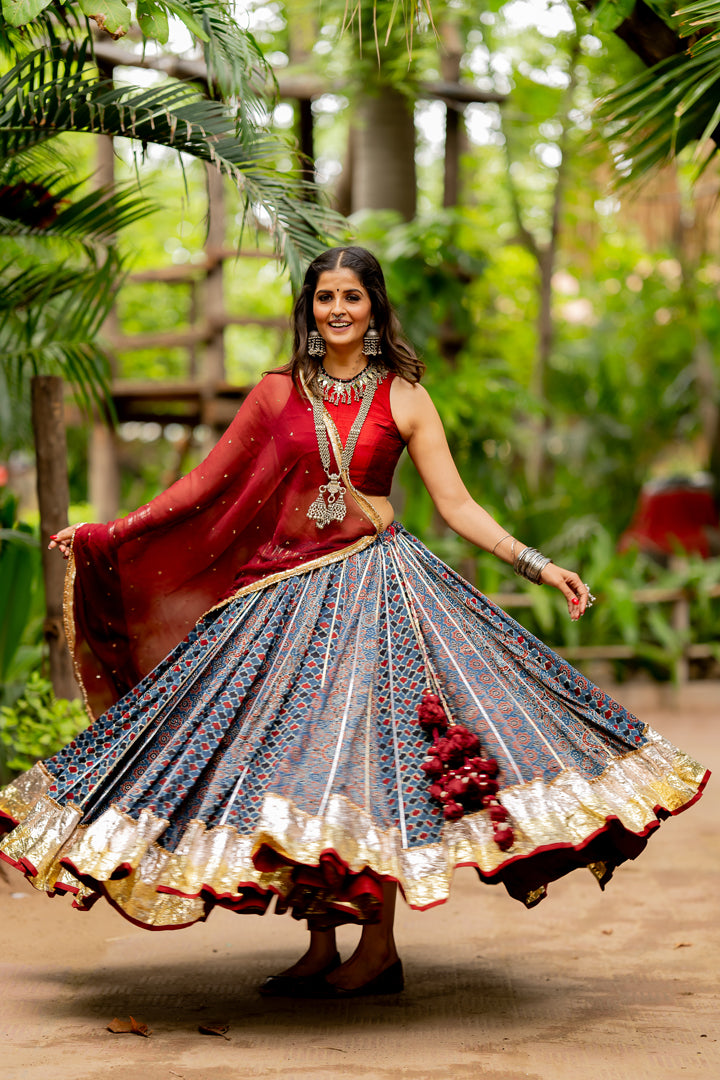 Modal Multikali Lehenga Set - Anjanase