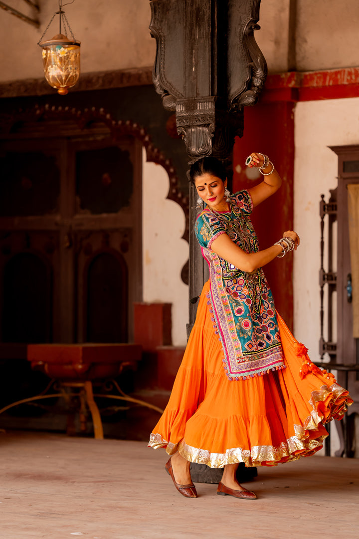 Kesari Flared Skirt - Anjanase