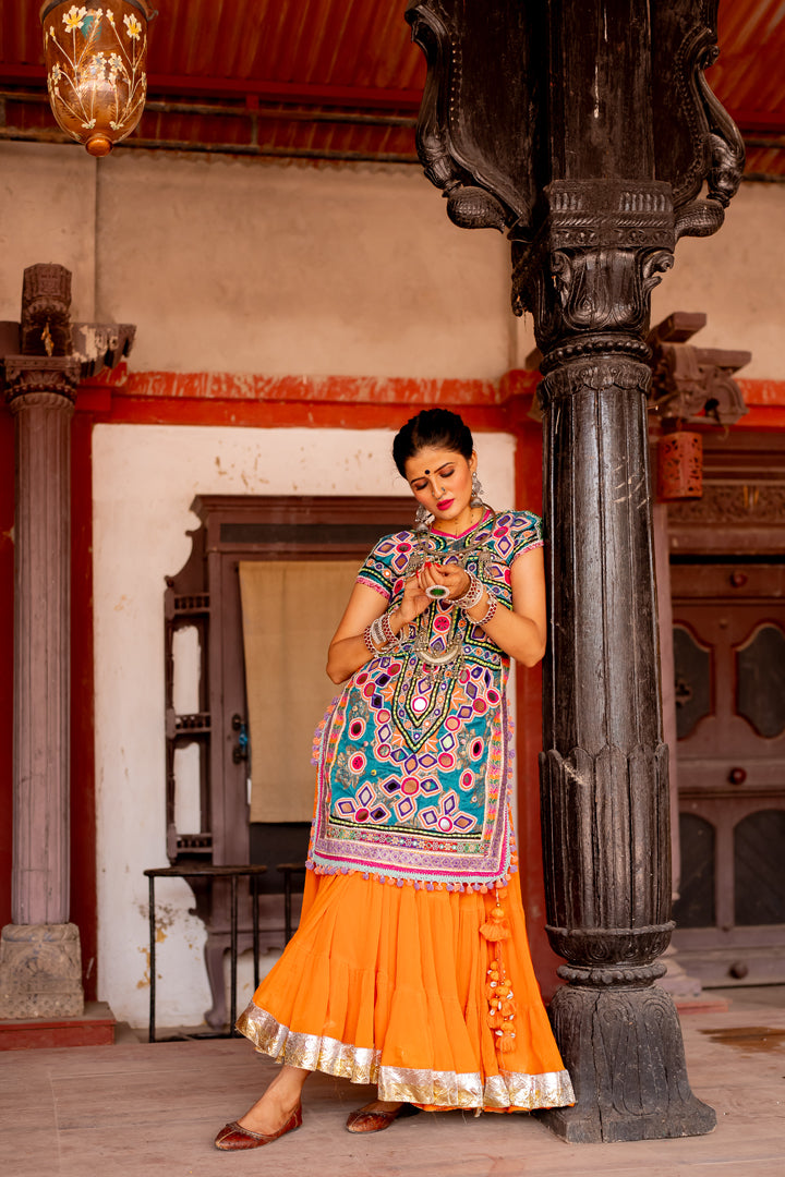 Kesari Flared Skirt - Anjanase