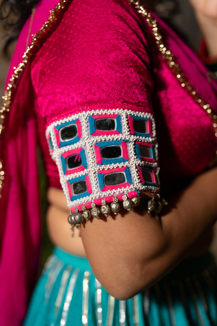 Firozi Lehenga Set - Anjanase