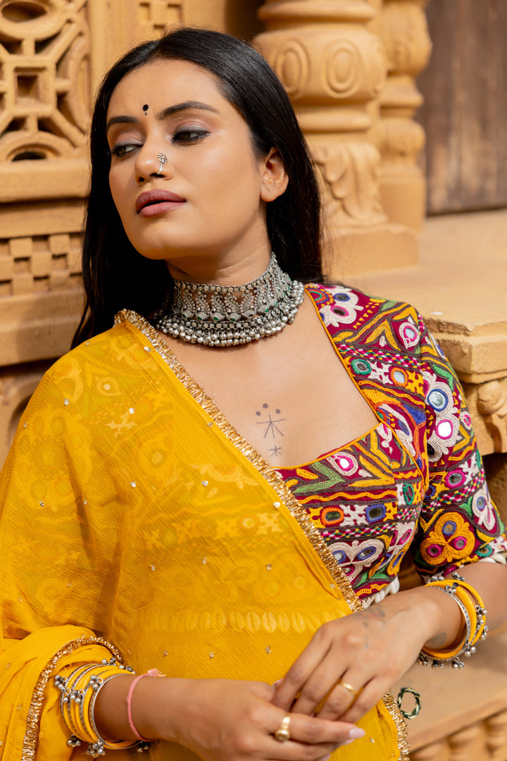 Bottle Green Gradation Lehenga Set