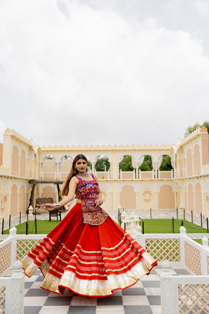 Rust Gradation Lehenga Set