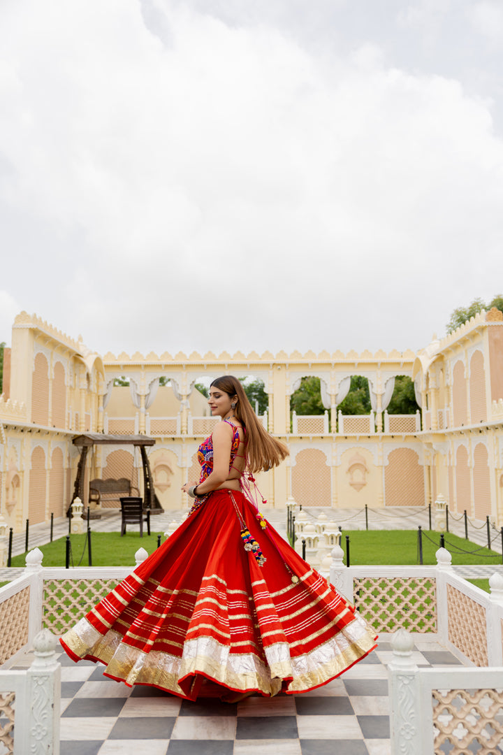 Rust Gradation Lehenga Set