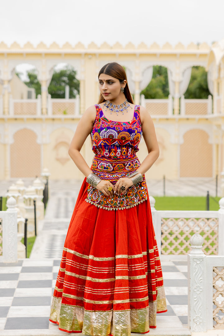 Rust Gradation Lehenga Set