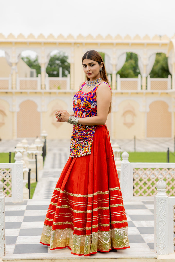 Rust Gradation Lehenga Set