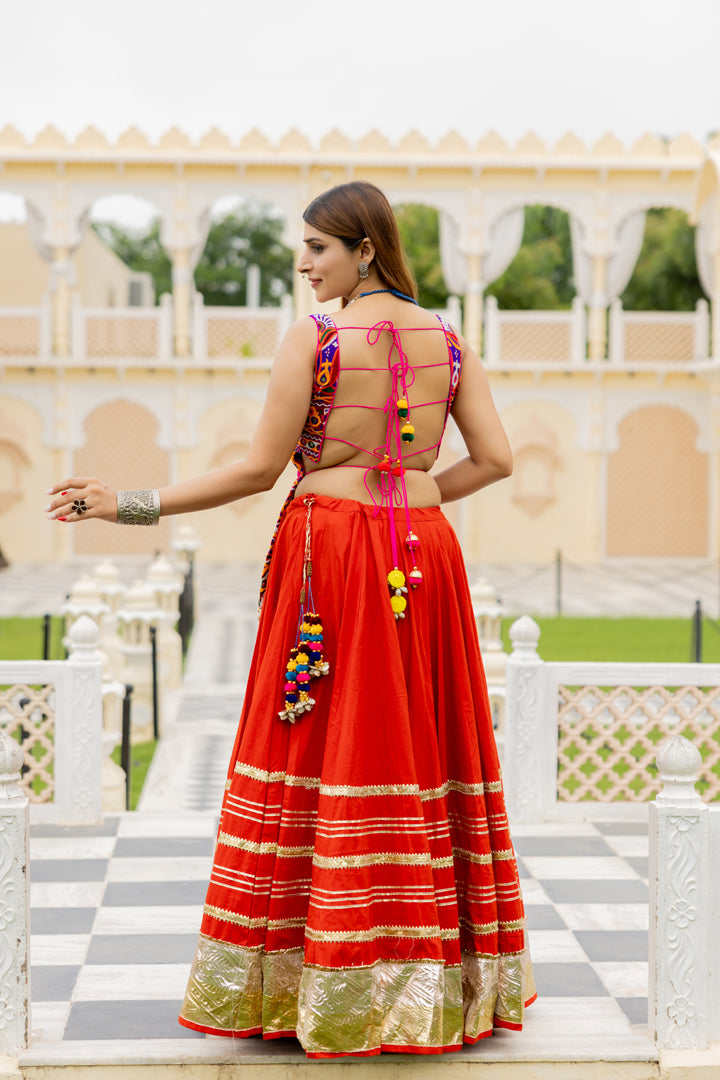 Rust Gradation Lehenga Set