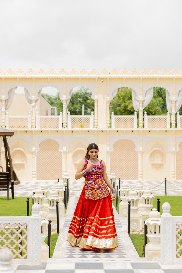 Rust Gradation Lehenga Set