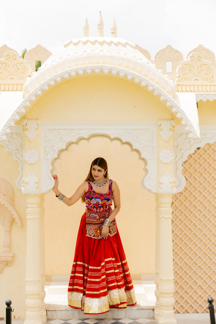 Rust Gradation Lehenga Set