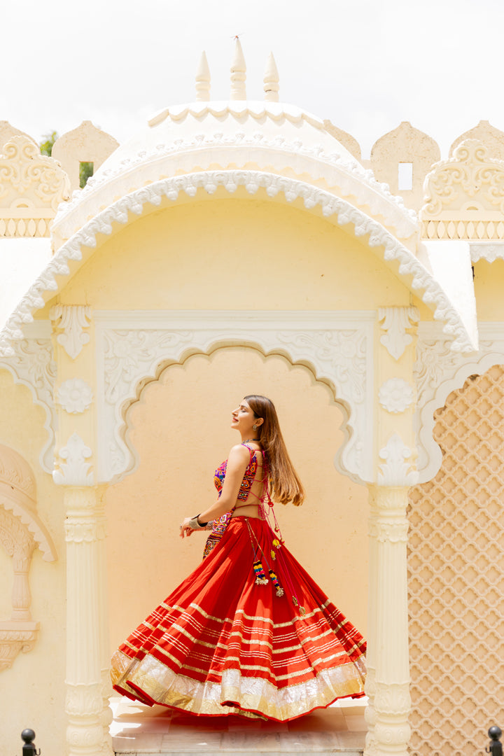 Rust Gradation Lehenga Set