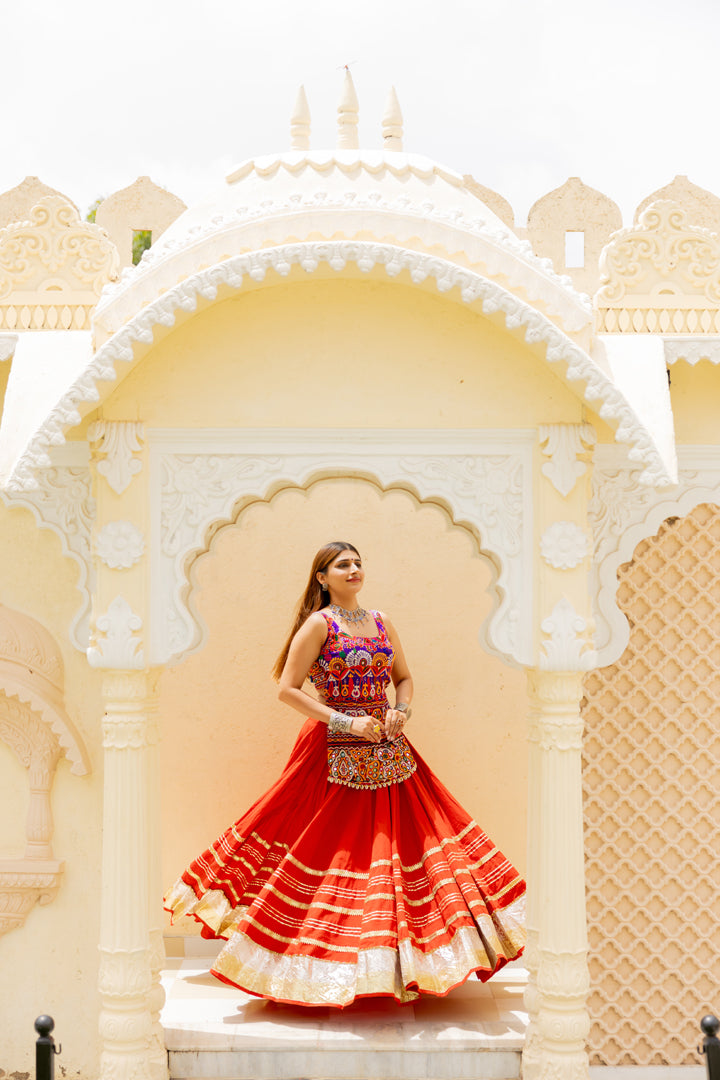 Rust Gradation Lehenga Set