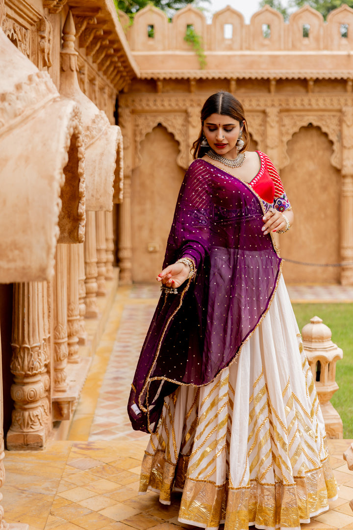 Off White Lehenga Set