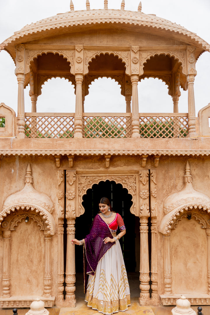 Off White Lehenga Set