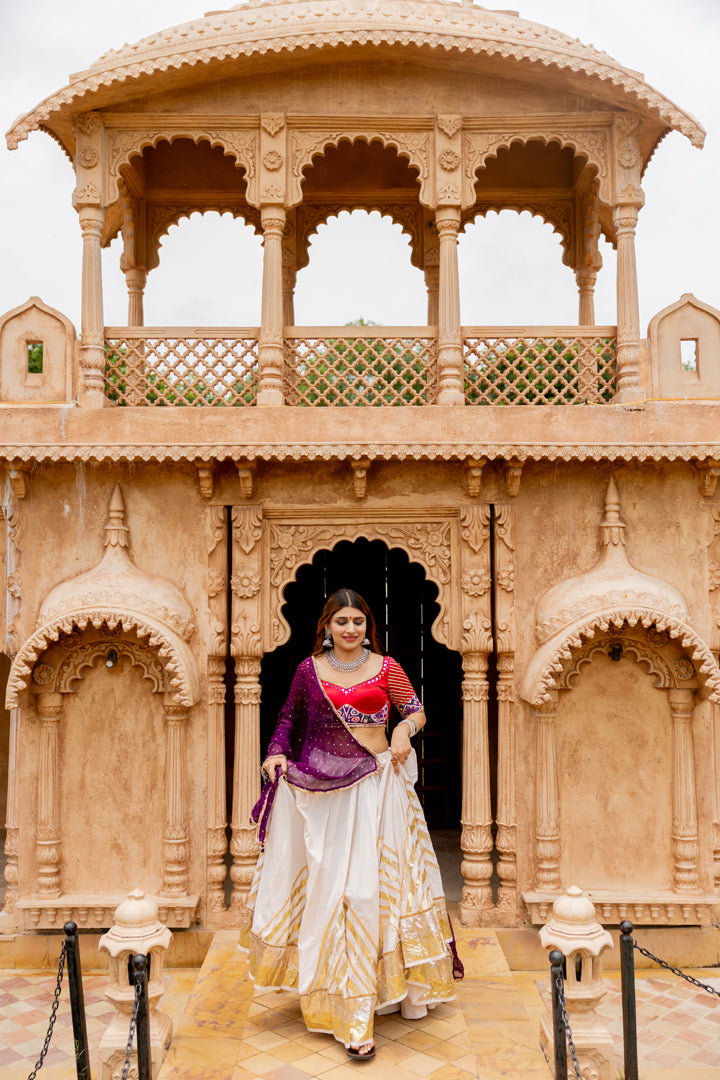 Off White Lehenga Set