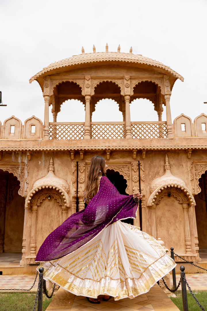 Off White Lehenga Set