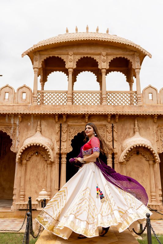 Off White Lehenga Set