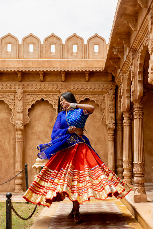 Rust Gradation Lehenga set