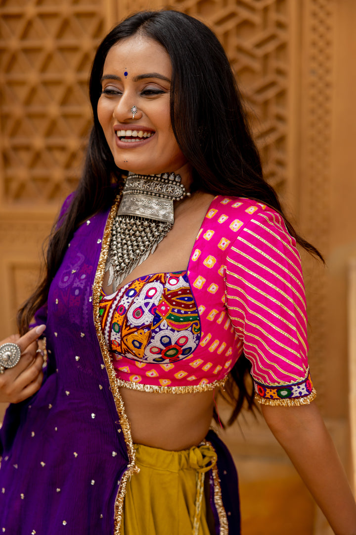 Pink Bandhani Blouse