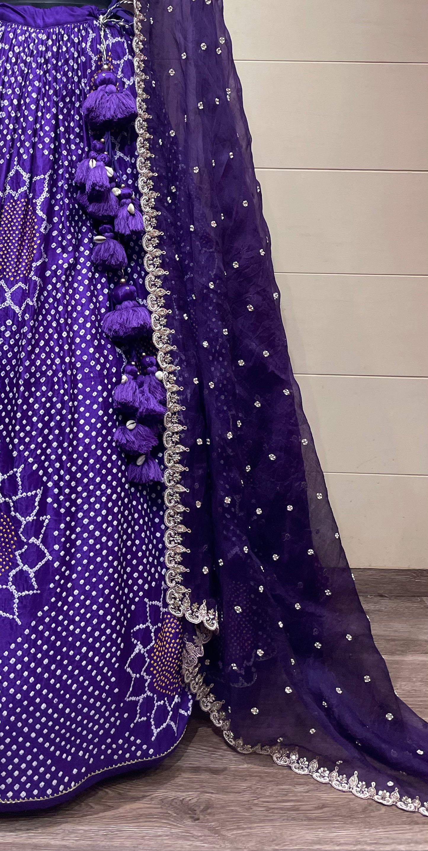 Purple Gaji Surajmukhi Lehenga