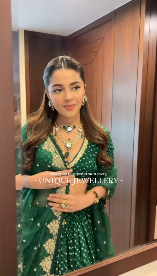 Isha Multani Green Lehenga - Anjanase