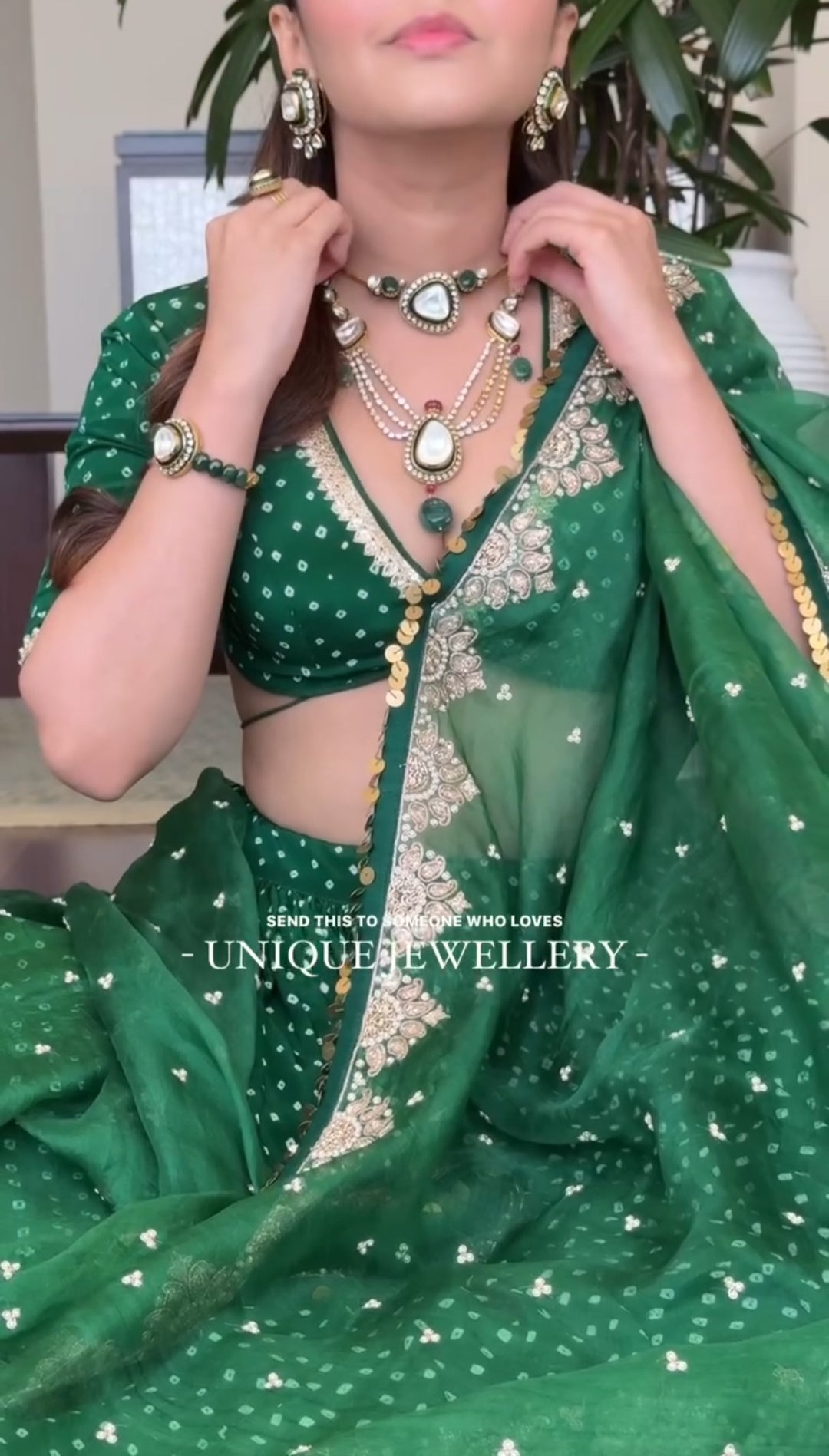 Isha Multani Green Lehenga Set