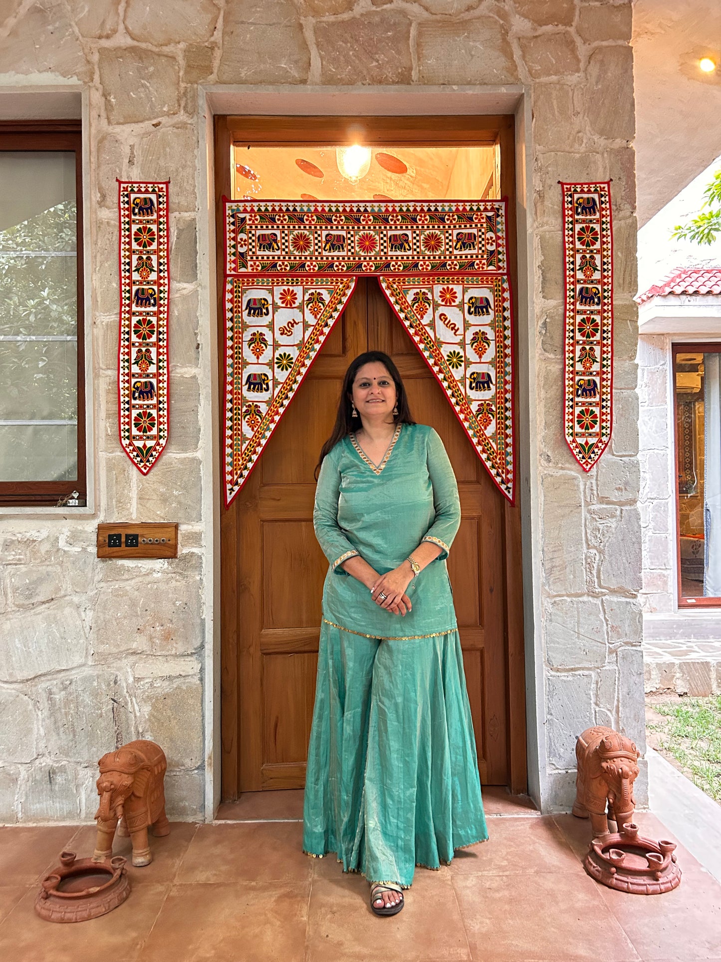 Navratri Firoji sharara set