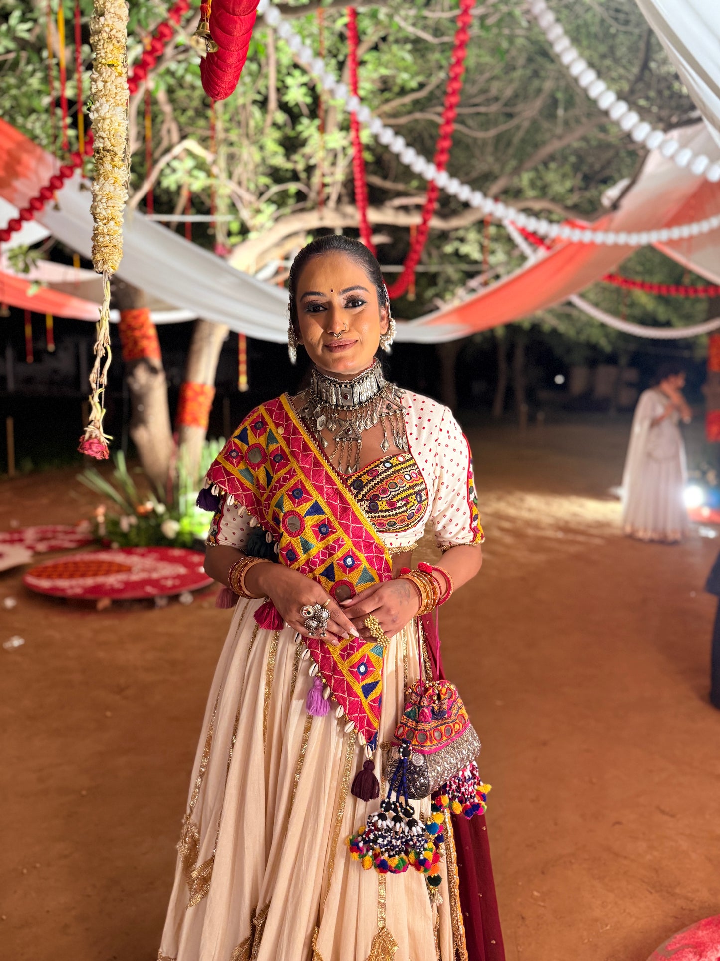 White Cotton Lehenga Set