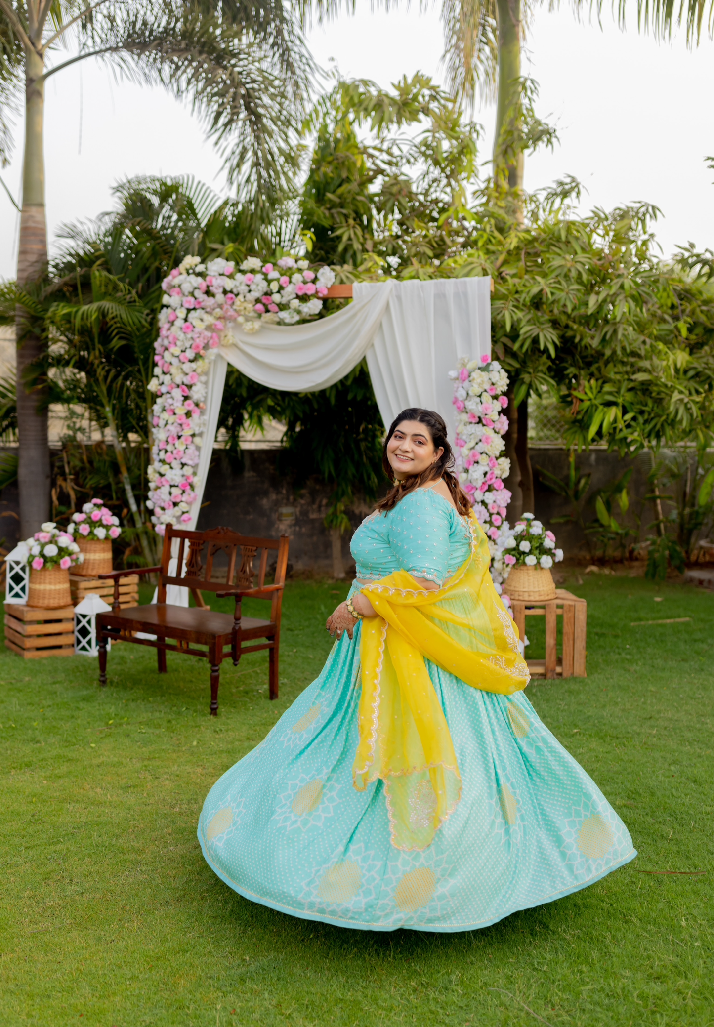 bandhani lehenga set