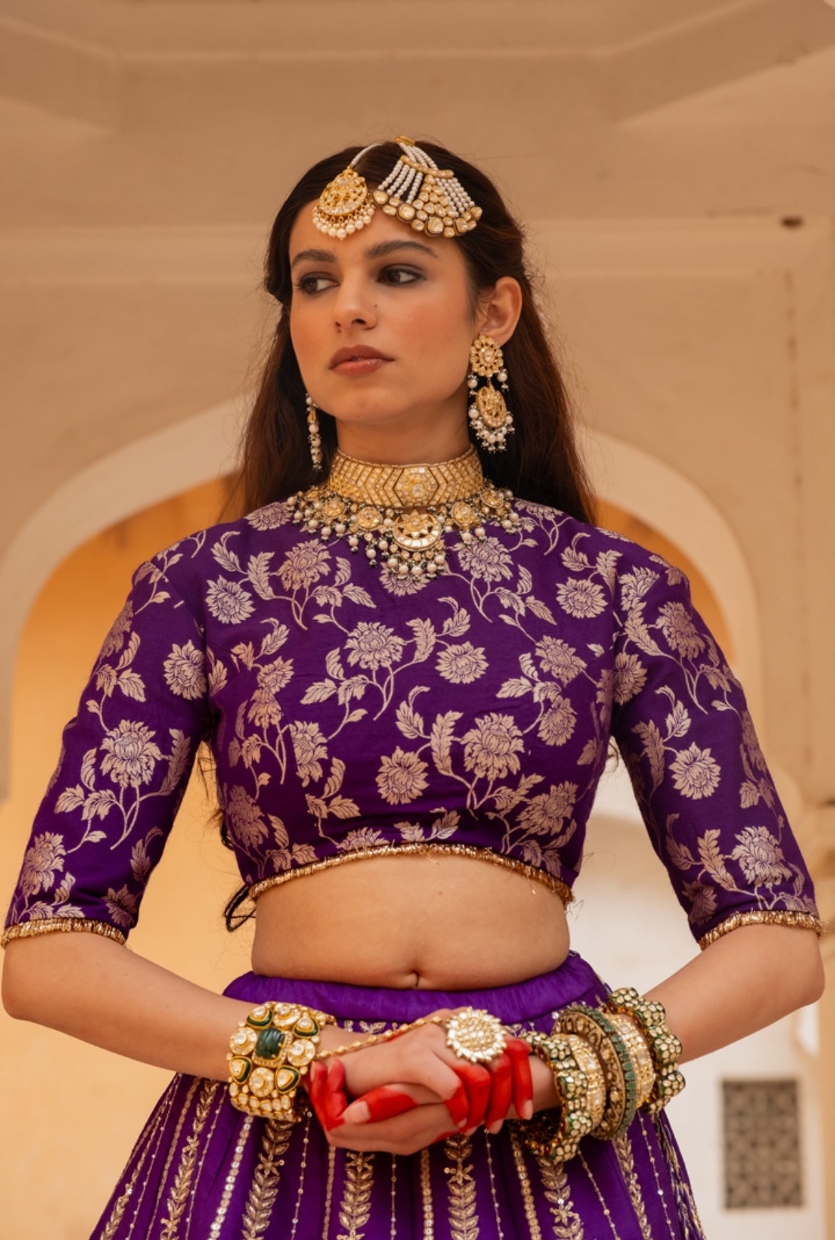 Traditional banarasi blouse perfect for festive wear