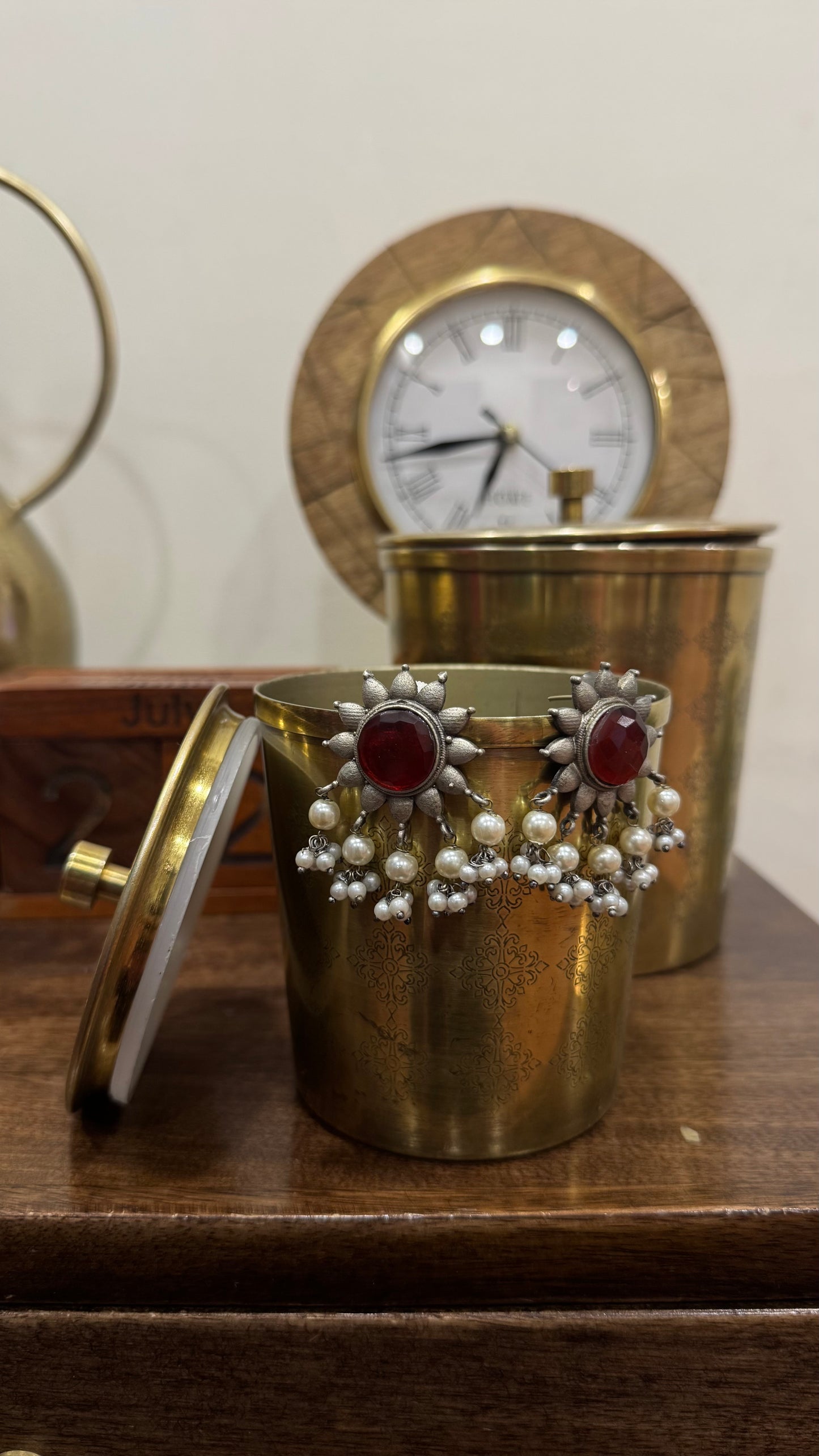 Oxidised Earring