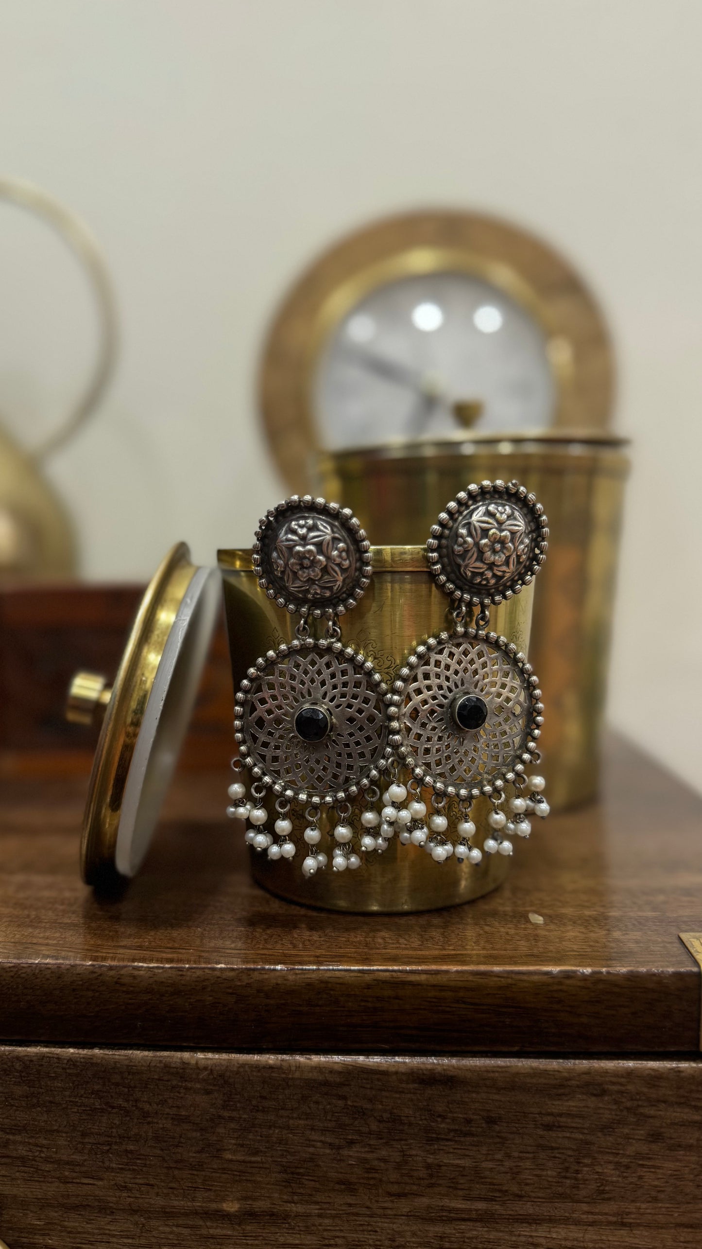 Oxidised Earring
