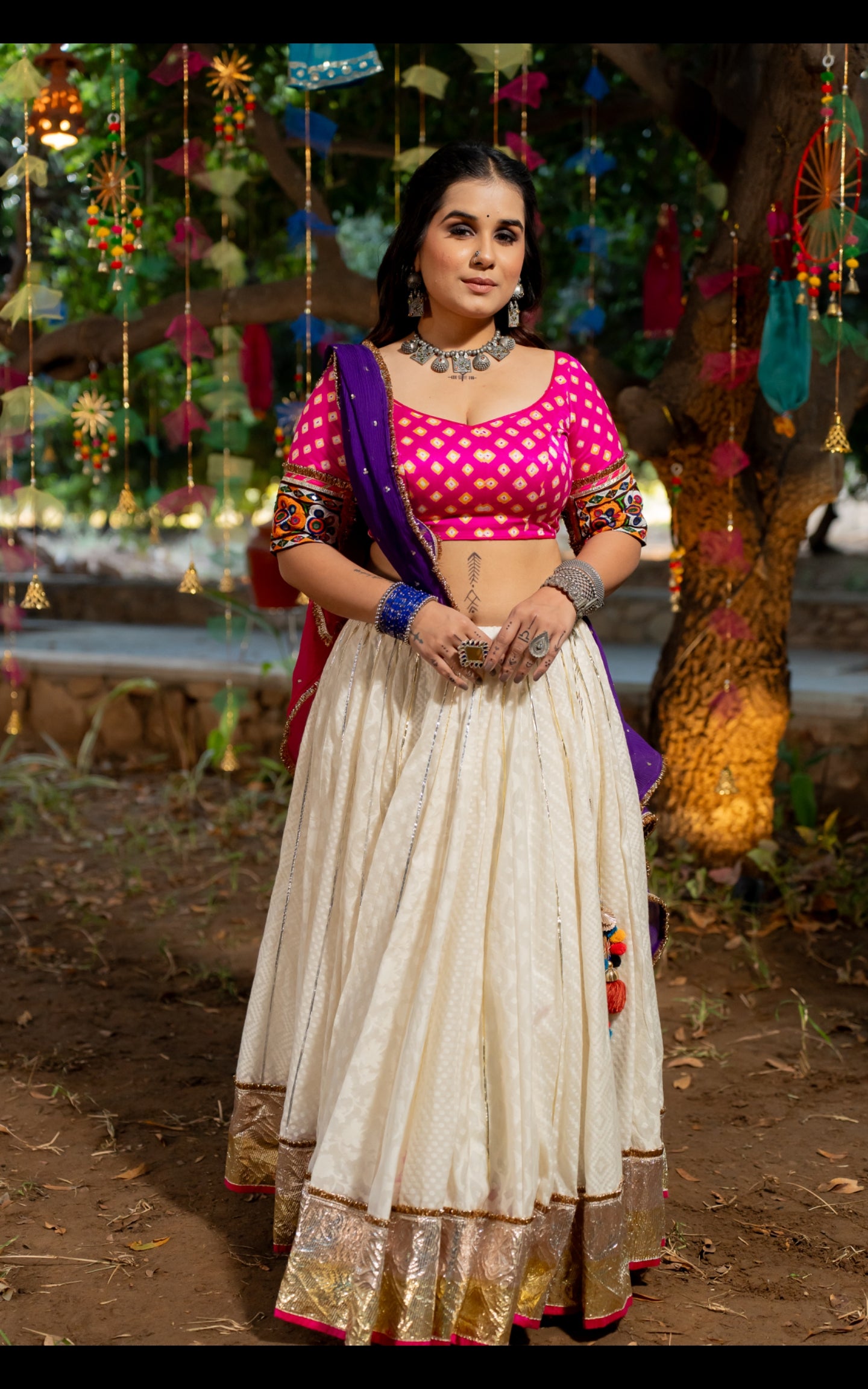 Rhythm Pink Kodi Bandhani Blouse