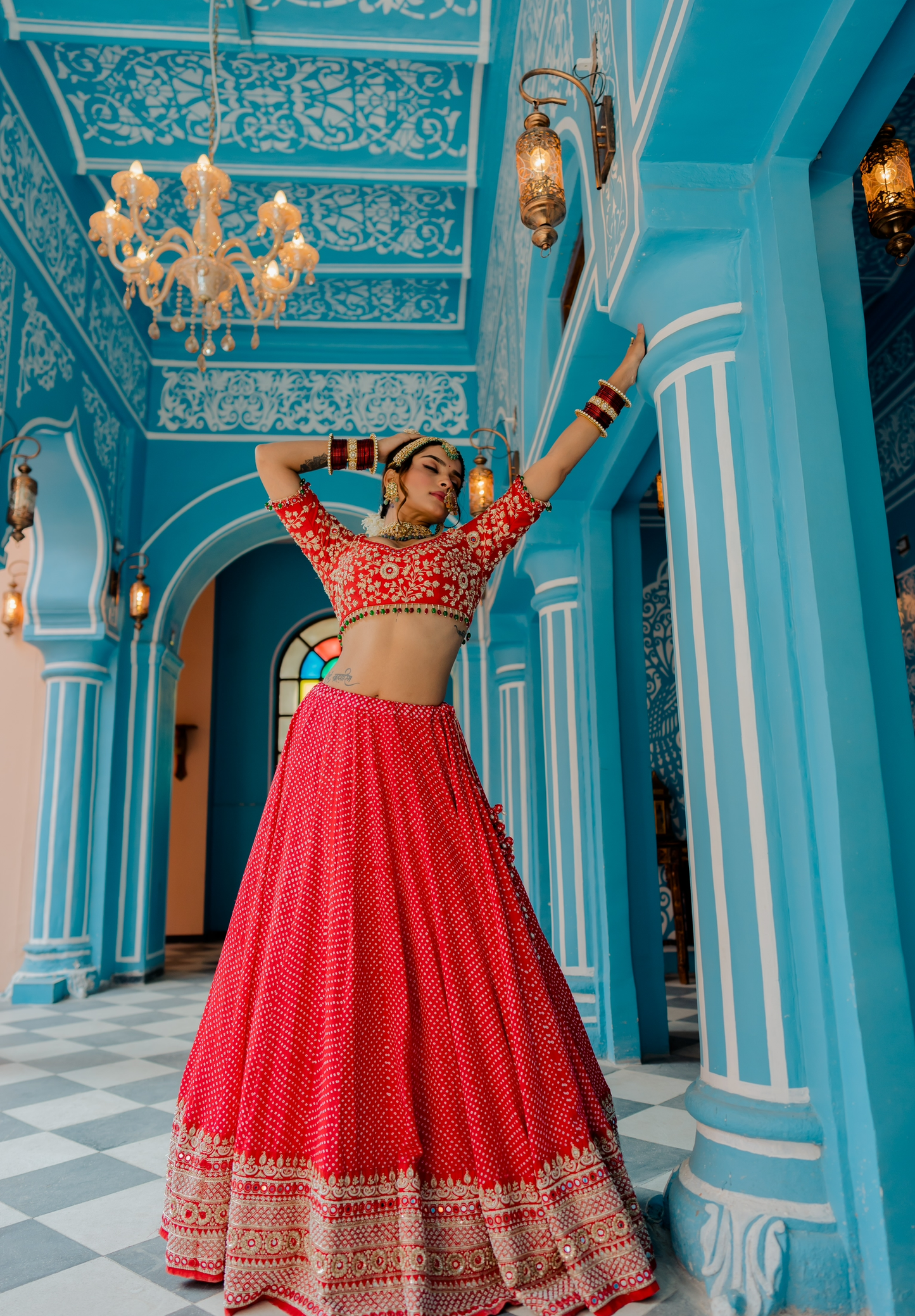 Lali lehenga set - Anjanase