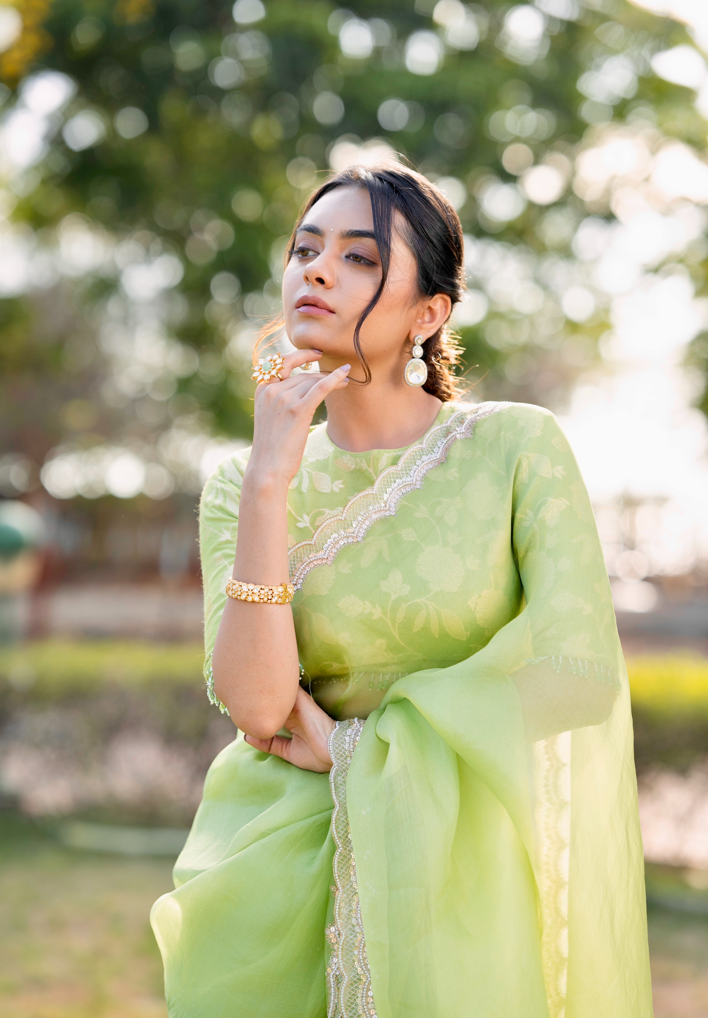 organza saree