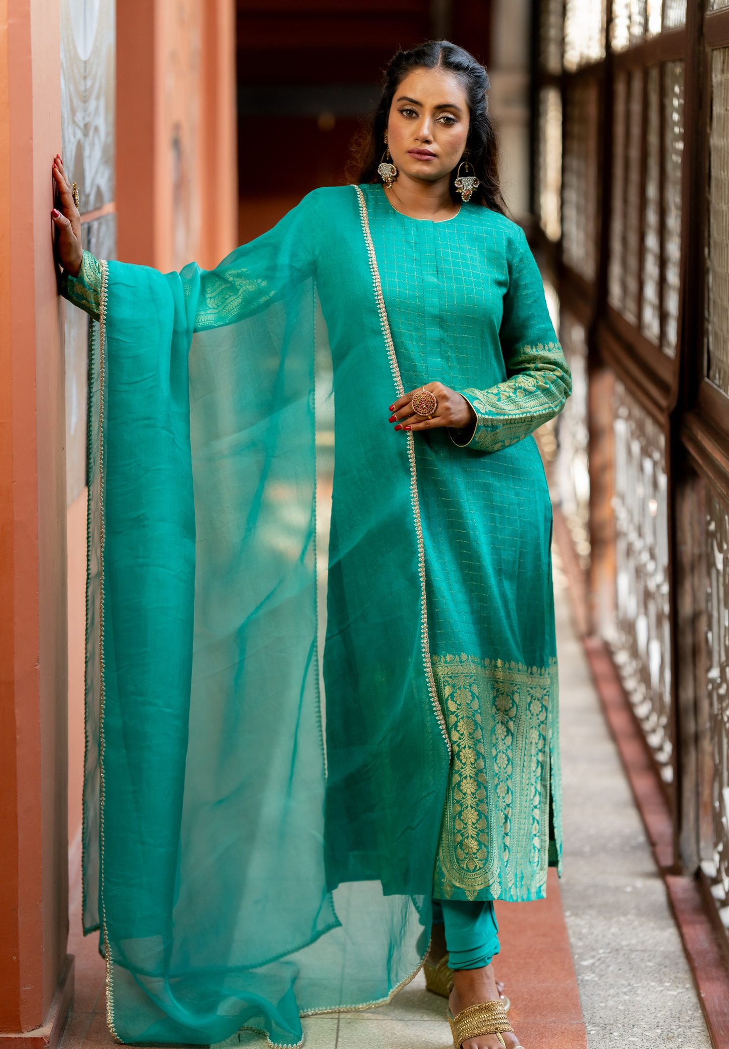 Firozi Dupatta