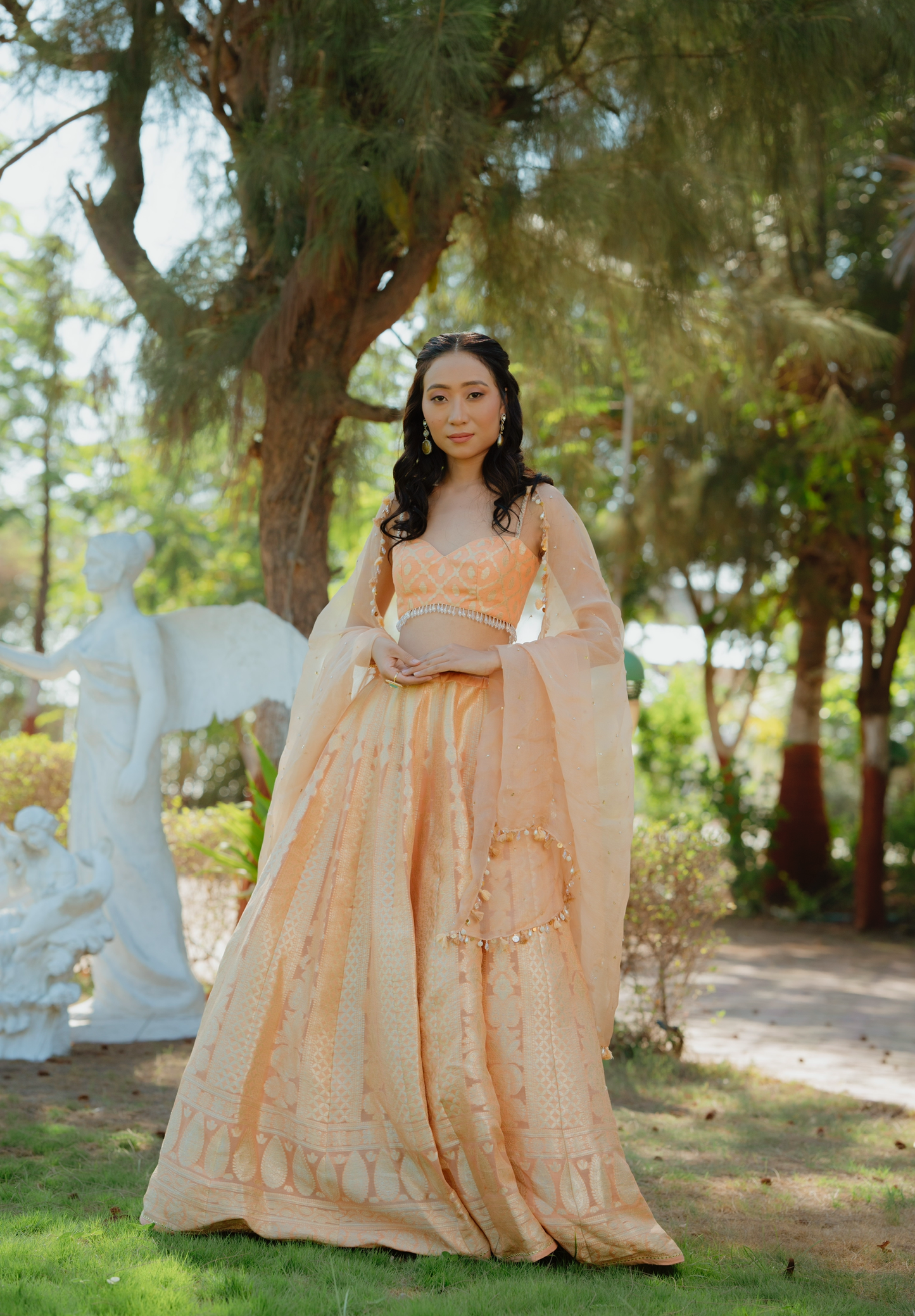 Peach Dupatta