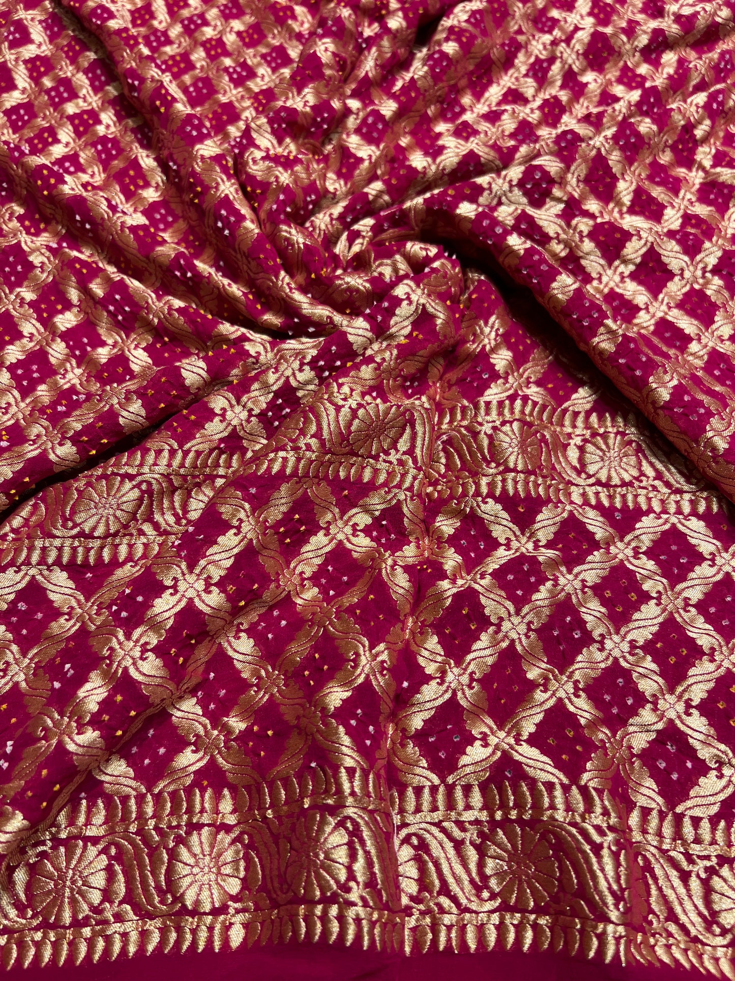 Pink banarasi dupatta