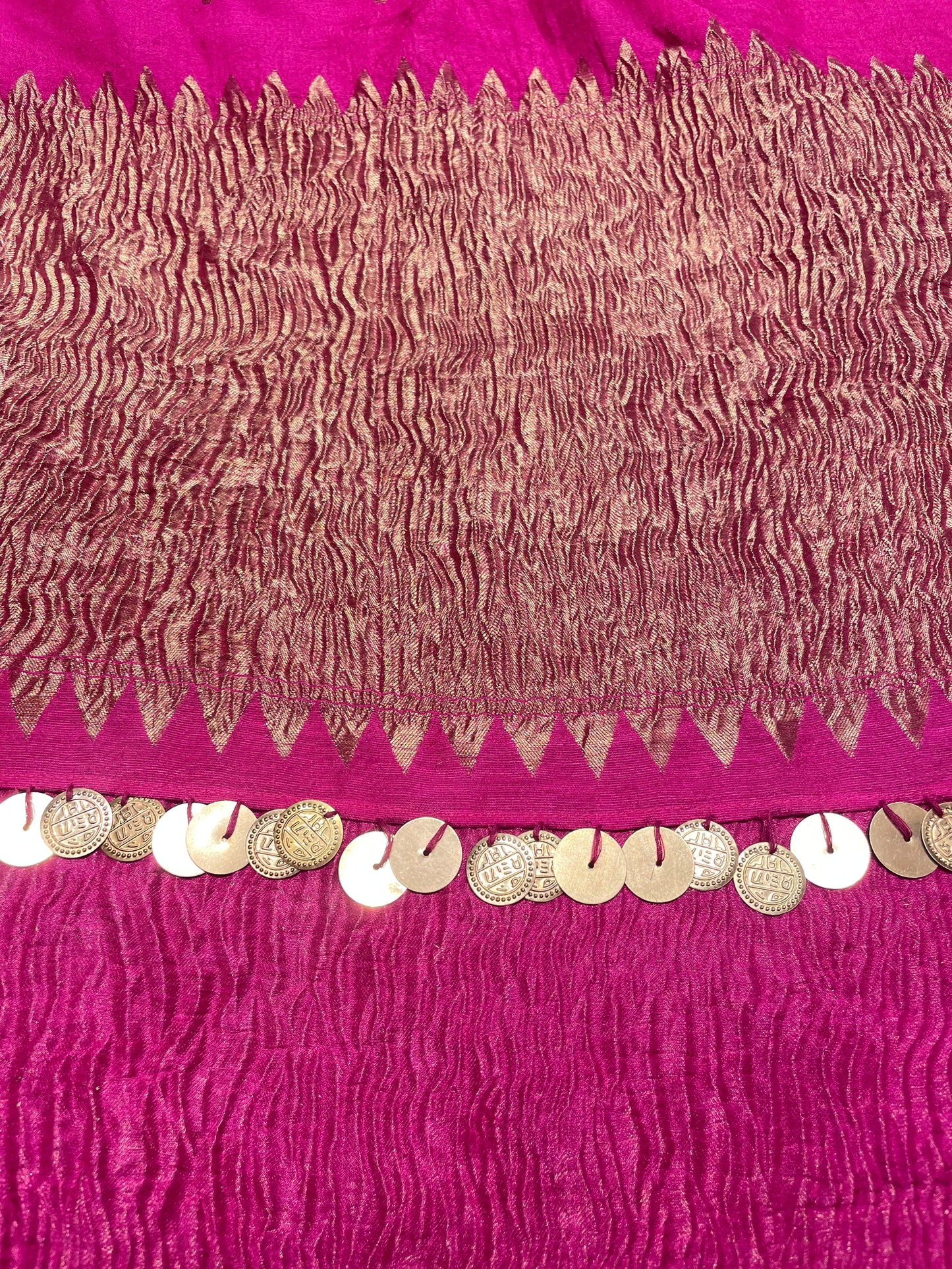 Pink Muga Dupatta